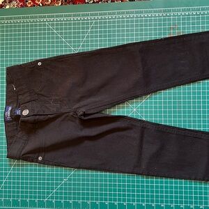 Black Uniform Ponte Pants Adjustable Waist Girls Size 6x/7